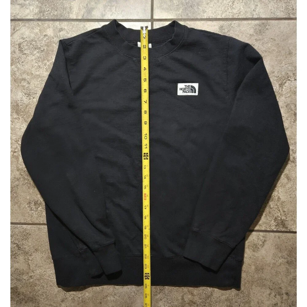 The North Face Black Heritage Patch Women's Sz M Crewneck Long-Sleeve Sweatshirt